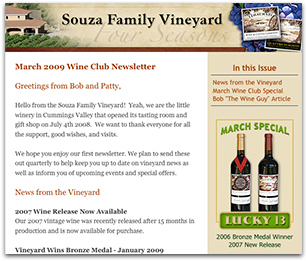 Souza Family Email Newsletter